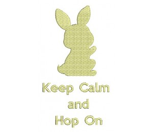 Stickdatei - Keep calm and Hop on 2
